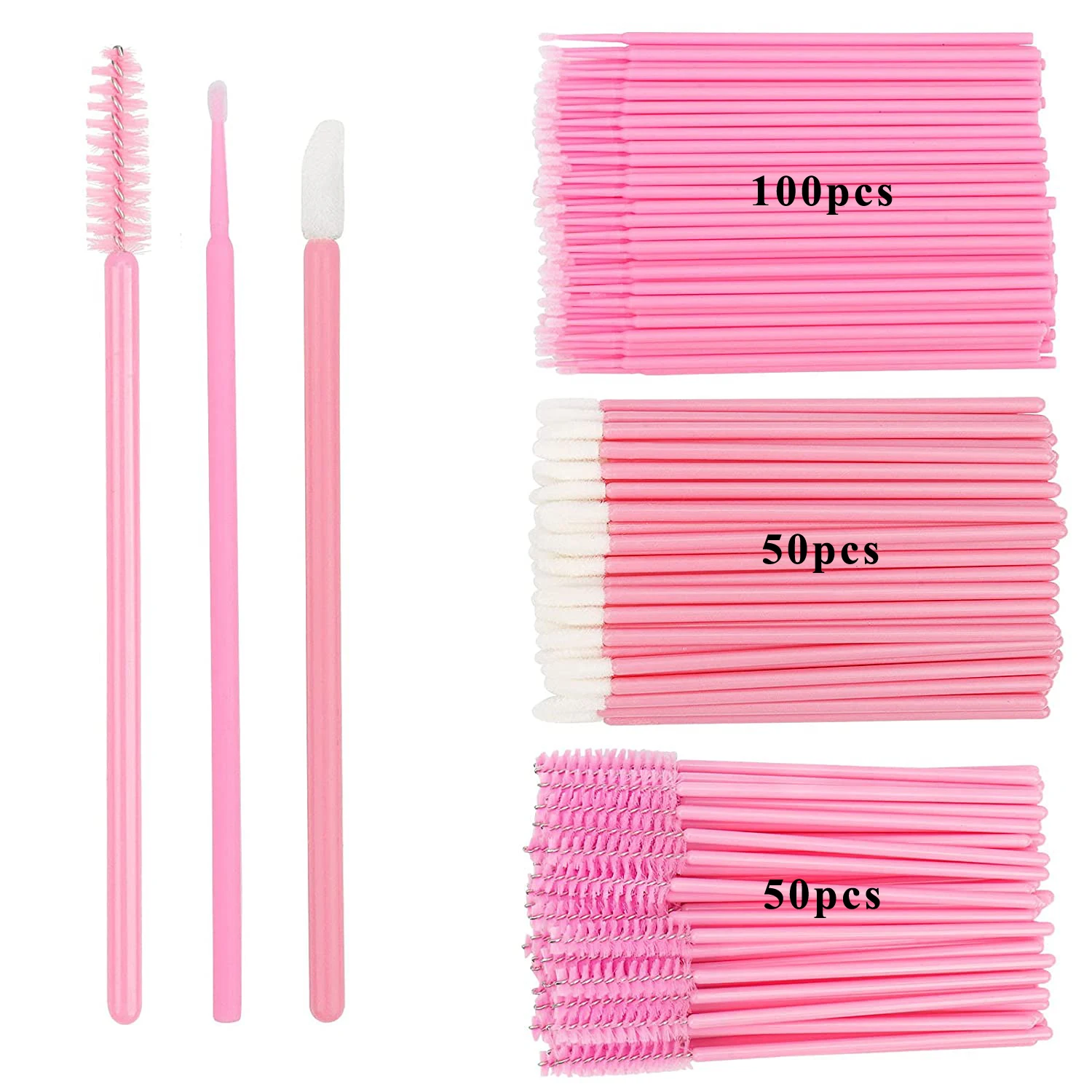 Shes set mascara wands applicator lip brushes cotton swab for eyebrow eyelash extension thumb200