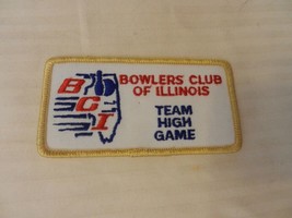 Bowlers Club of Illinois Team High Game Patch from the 90s Gold Border - £5.49 GBP