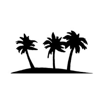 2x Palms Vinyl Decal Sticker Different colors &amp; size for Cars/Bikes/Windows - £3.51 GBP+