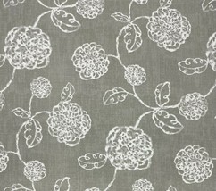 Magnolia Home Adele Slate Gray Abstract Floral 100% Cotton Fabric By Yard 54&quot;W - £7.96 GBP