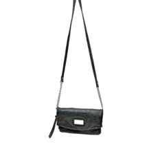 Nine West Womens Crossbody Organizer Purse Small 9x5&quot; Closed Black Faux Leather - £9.76 GBP