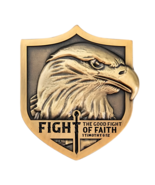 Fight the Good Fight Challenge Coin – Stand Boldly in Faith - $19.99
