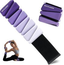 Wrist/Ankle Weights, 2lb Set, Adjustable, Purple, Silicone Pair - $19.79