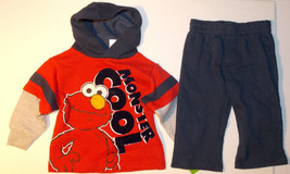 Elmo Sesame Street Infant Boys 2pc Sweatshirt &amp; Pants Set Size 12M NWOT - $11.29