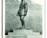 Statue of John Frank Stevens Summit Montana MT UNP Albertype Postcard R9 - £3.12 GBP