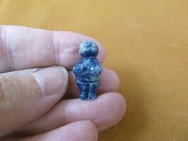 (Y-VEN-505) 1" Blue Sodalite little Venus Woman goddess GEMSTONE carving... - $8.99