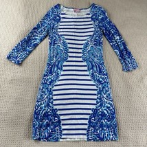 Lilly Pulitzer Womens Moon Jellies Stripe Nila Dress Sz XS Nautical Knee... - $48.51