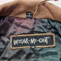 Wear Me Out Men's Brown Full Zip Genuine Leather Insulated Bomber Jacket Size 46 image 4