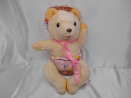 Old Vtg 1989 Roni Toy Teddy Bear Stuffed Plush Childs Toy Animal Korea 17&quot; - £15.82 GBP
