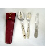  Boker USA Made Girl Scout Stainless Camping Silverware Flatware and Pouch - £13.56 GBP