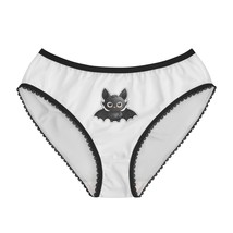 Cartoon Bat Print Women&#39;s Briefs: Comfy &amp; Cute Undergarments in Polyeste... - $30.90