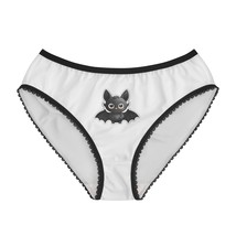 Cartoon Bat Print Women&#39;s Briefs: Comfy &amp; Cute Undergarments in Polyester Fleece - £23.11 GBP