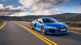 2016 Audi r8 blue 24X36 inch poster, sports car  - $24.30