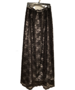 Vintage 1980’s Black Floral Lace Maxi Skirt, Made in USA, Never Worn-Size 6 - £294.88 GBP