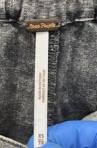 Free People High Road Barrel Pants XS Gray Acid Wash Pull On Linen Blend Boho image 7
