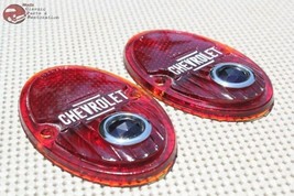 33-36 Chevy Car Pair Of Rear Taillight Tail Light Lamp Blue Dot Jewel Lenses - £34.57 GBP