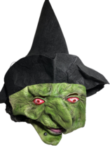 Witch Costume Mask With Hair Latex - £10.93 GBP