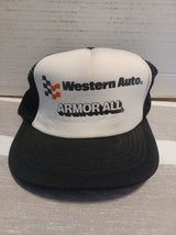 Vintage Western Auto Armorall Hat Cap Snap Back Black Mesh Trucker One S... - $14.92