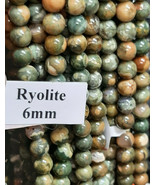 6mm Rhyolite Smooth Round Beads 15&quot; - 16&quot; strand  - £6.62 GBP