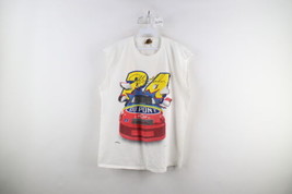 Vintage 90s NASCAR Mens Large Distressed Cut Off Jeff Gordon Racing T-Shirt USA - £34.91 GBP