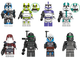 Star Wars Custom Assortment 8 Minifigures Jesse Grey Crossshair Howzer Troopers - £11.55 GBP
