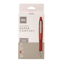 Office Depot Super Comfort Grip Retractable Ballpoint Pens, 1.0 mm, Medi... - £14.38 GBP