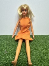 Vintage 1968 Mattel Live Action Barbie 11&quot; Fashion Doll Blue Eyes Blonde... - £38.92 GBP