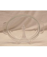 Clear Glass Oval Lid Only Tab Handles Replacement Glassware Vintage MCM - £13.23 GBP