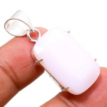 Pink Opal Cushion Shape Cut Gemstone Handmade Pendant Jewelry 1.90&quot; SA 8448 - £4.05 GBP