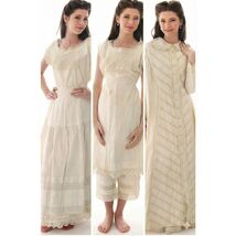 Antique Victorian 5-Pc Wedding Trousseau Set Fancy Whites Large Romantic... - $599.00