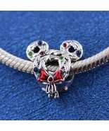 925 Sterling silver Disney Mickey Mouse Christmas Wreath Charm 793531C01 - $27.16 CAD