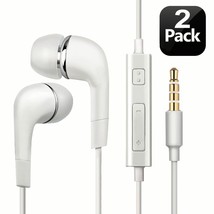 2 Pack For Samsung S3 3.5Mm In Ear Earphone Headset Earbud With Remote &amp;... - £17.29 GBP