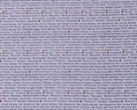 Cotton States Words United States Flag White Fabric Print by the Yard D3... - £9.57 GBP
