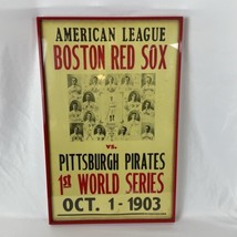 World Series Poster 1903 Boston Red Sox vs Pittsburg Pirates Framed Red 22” X 14 - £14.67 GBP