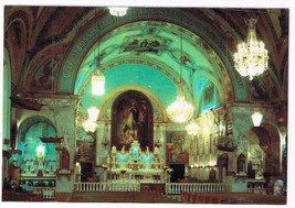 Quebec Laminated Postcard RPPC Notre Dame du Bonsecours Church Interior - £2.32 GBP