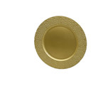 Vinyl Hammered Round Gold 13&quot; Charger Plate L (1) Deco/No Food Safe - £7.69 GBP