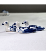 Vintage Delft Holland Blue White Bird Goose Figurine Animal Porcelain St... - €21,79 EUR