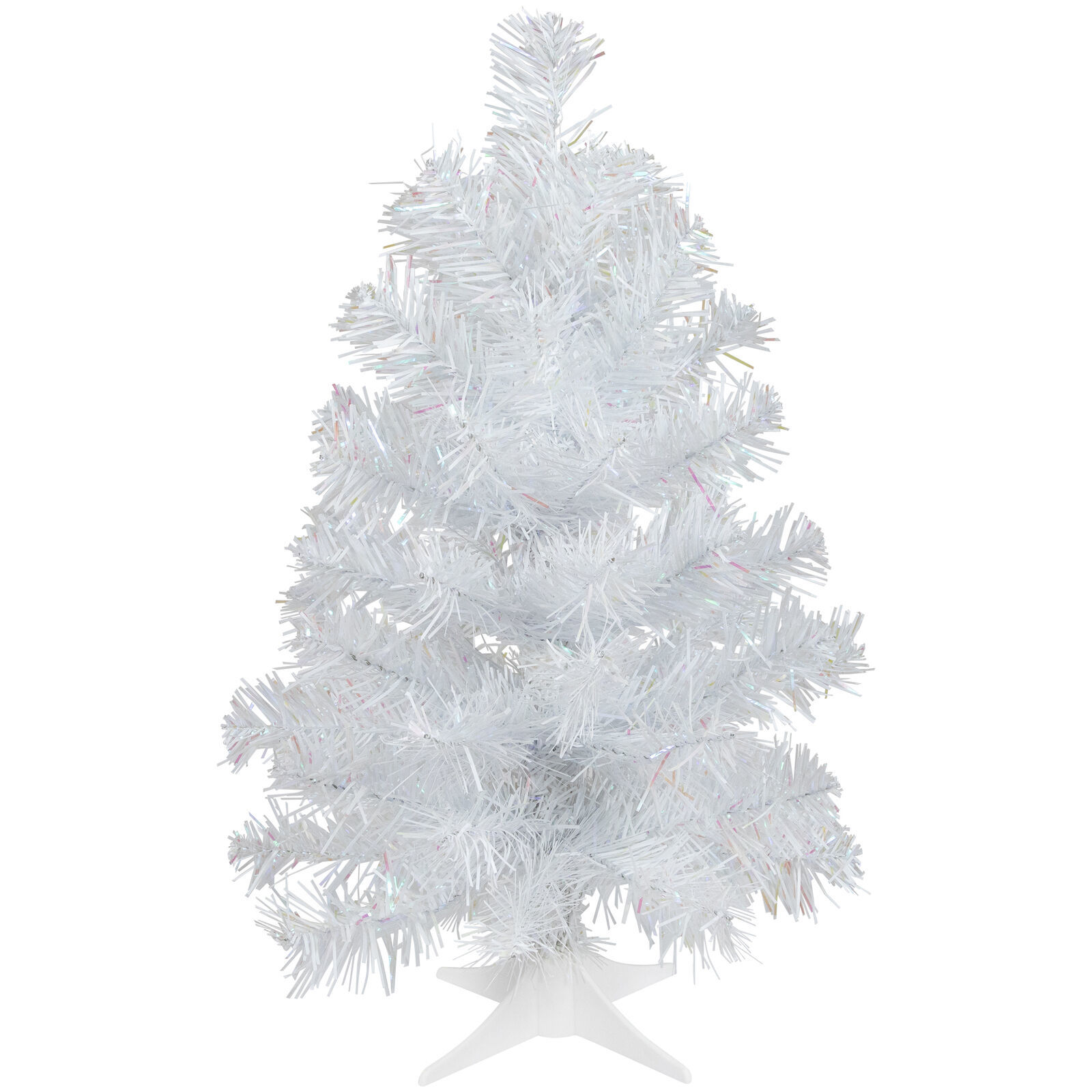 US Seller 18&quot; X 13&quot; White Glimmer Iridescent Spruce Artificial Christmas... - $36.98