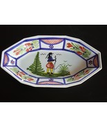 Henriot HB QUIMPER France Vintage Rectangular Oval serving dish - Estate... - $97.22 CAD