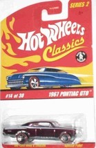 Classics Series 2 -#14 1967 Pontiac GTO Purple 5-Spoke Redlines Mattel Hot Wheel - £22.87 GBP