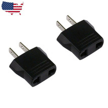 2 x 220V to 110V Travel Flat Plug Charger Adapter Convert - £11.98 GBP