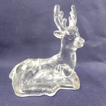 Royal Society Crystal Glass Reindeer Candle Holder 3.5&quot; tall WOJL5 - £6.32 GBP