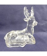 Royal Society Crystal Glass Reindeer Candle Holder 3.5&quot; tall WOJL5 - £6.37 GBP