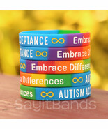 5 of XL Adult Size Infinity Sign Autism Acceptance Silicone Wristband Br... - €11,05 EUR