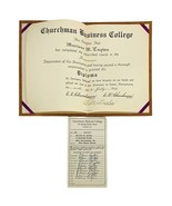 Churchman Business College Easton PA CBC College Degree Diploma &amp; Holder... - £13.06 GBP