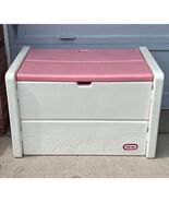 Vintage Little Tikes Tykes Kid Child Size Large Toybox Toy Box Pink Whit... - $99.00
