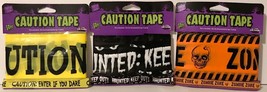 Fun World Halloween Theme Caution Tape ~ZOMBIE ZONE,  CAUTION DARE &amp; HAU... - $17.17