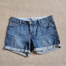 Tommy Hilfiger Denim Cuffed Shorts Womens Size 6 Blue Medium Wash 100% C... - £17.12 GBP