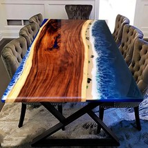 Custom Made Ocean Epoxy Resin Table, Luxury Furniture Table, Epoxy Walnut Tables - £430.42 GBP+