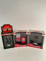Coca-Cola Town Square Collection Christmas figure lot of 3 all in orig b... - $18.00